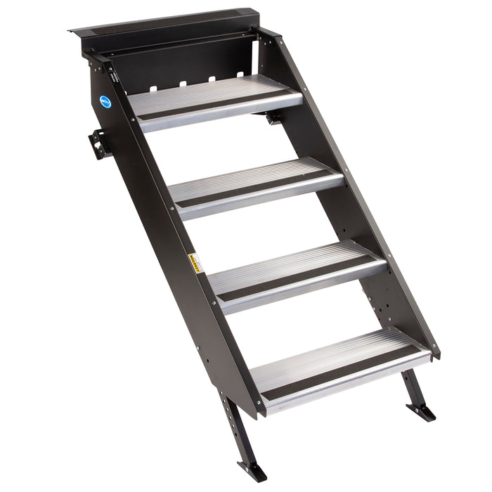 MOR/ryde 08-5524 Entry Step; Gen 2; 4 Manual Folding Steps; Threshold Height Of 36-1/2 Inch To 42 In